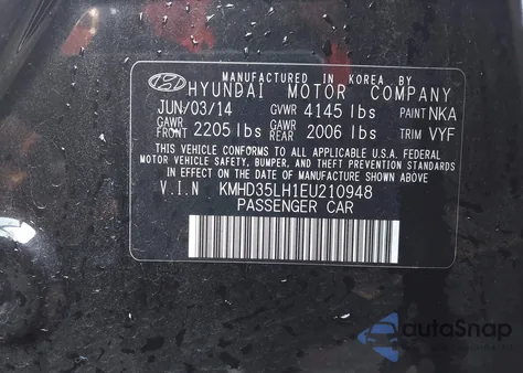 2014 Hyundai Elantra Gt from USA, damaged, VIN KMHD35LH1EU210948